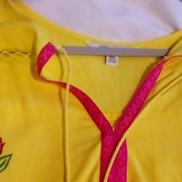 Pioneer Woman Embroidered Ruffle Hem Blouse Sz 3 x - Picture 5 of 8